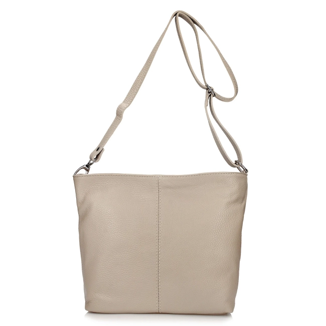 Handbag Toscanio Leather Messenger Bag 211 beige