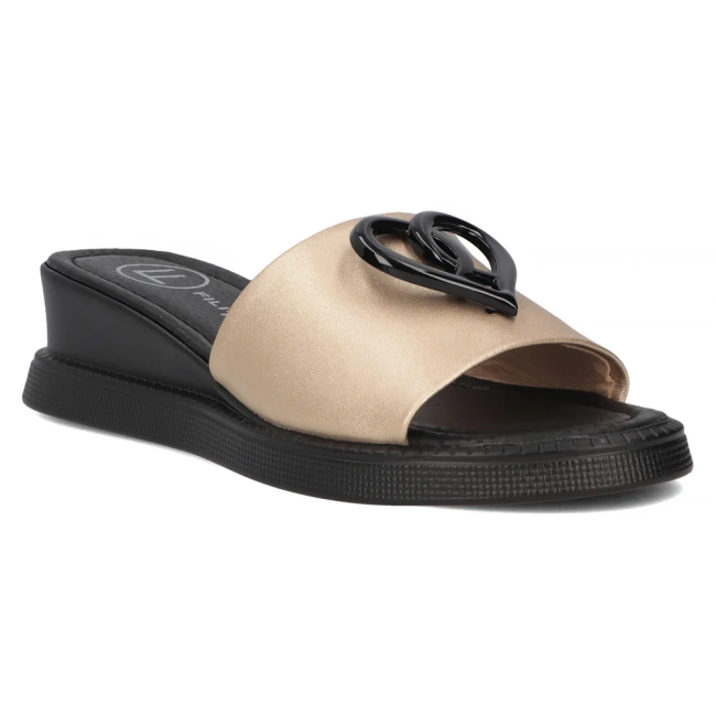 Leather flip-flops Filippo DK6068/24 GO gold