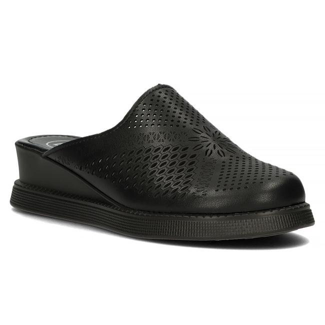 Leather flip-flops Filippo DK4403/23 BK black