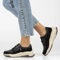 Leather sneakers Filippo DP6435/24 BK black