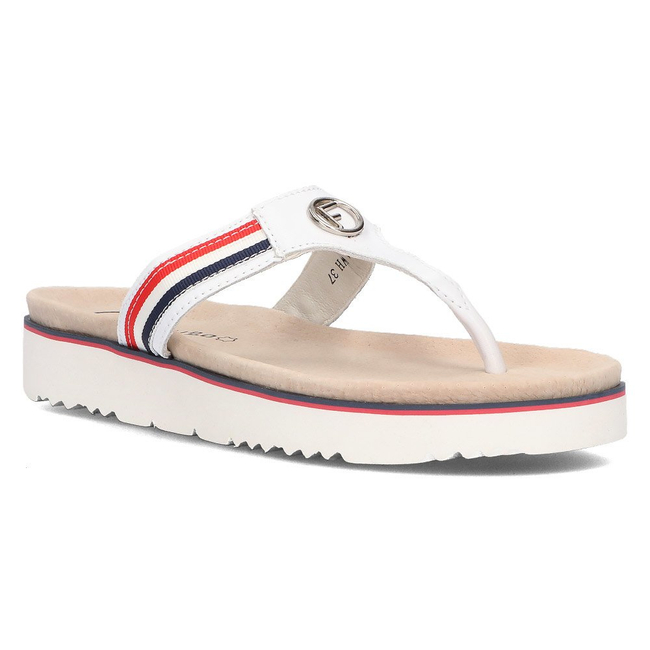 Leather flip-flops Filippo DK2327/21 WH white