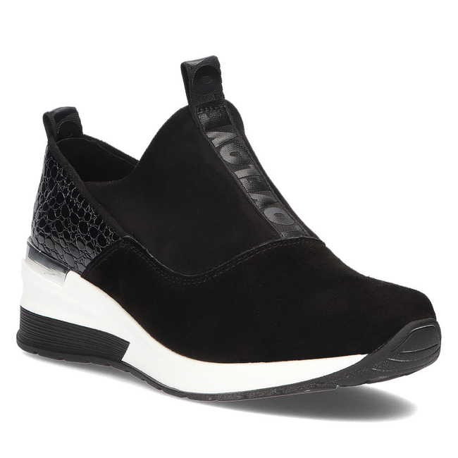 Leather Sneakers Filippo DP1689/21 BK WH Black