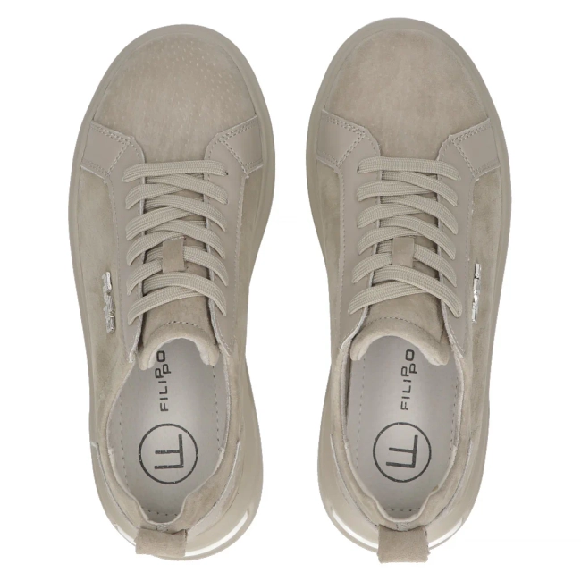 Leather sneakers Filippo DP4580/23 BE grey