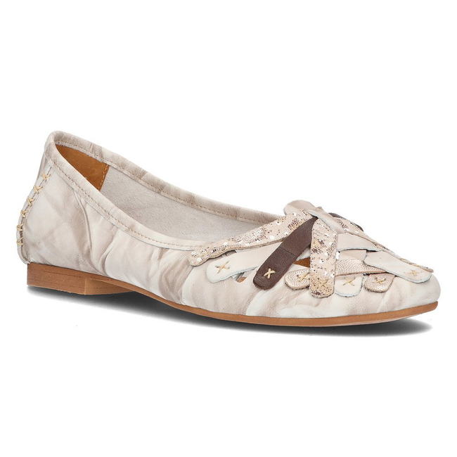 Leather ballerinas Filippo 01358 beige