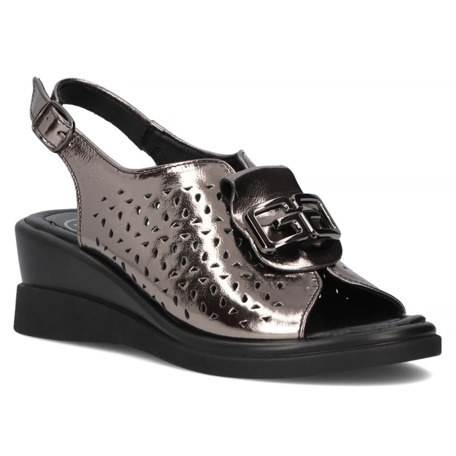 Leather sandals Filippo DS6154/24 GN Gun metal