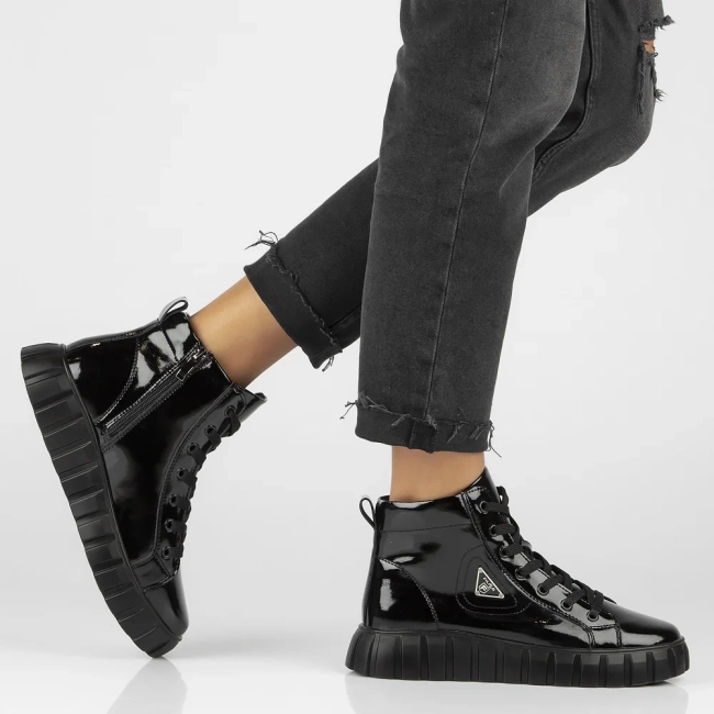 Leather boots Filippo DBT4146/24 BK black