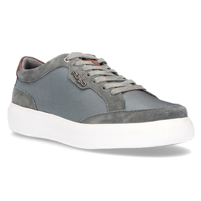 Leather shoes Filippo MP2398/21 GR gray