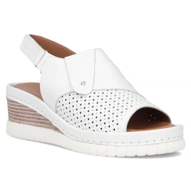 Leather sandals Artiker 54C0540 white