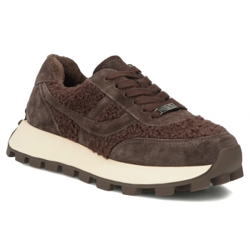 Skórzane sneakersy Filippo DP8001/26 D BR brązowe