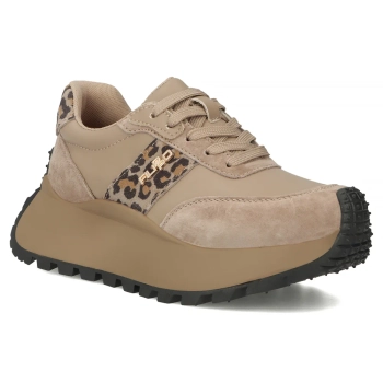 Skórzane sneakersy Filippo DP6785/26 BE LEO brązowe