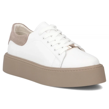 Skórzane sneakersy Filippo DP6119/26 WH białe