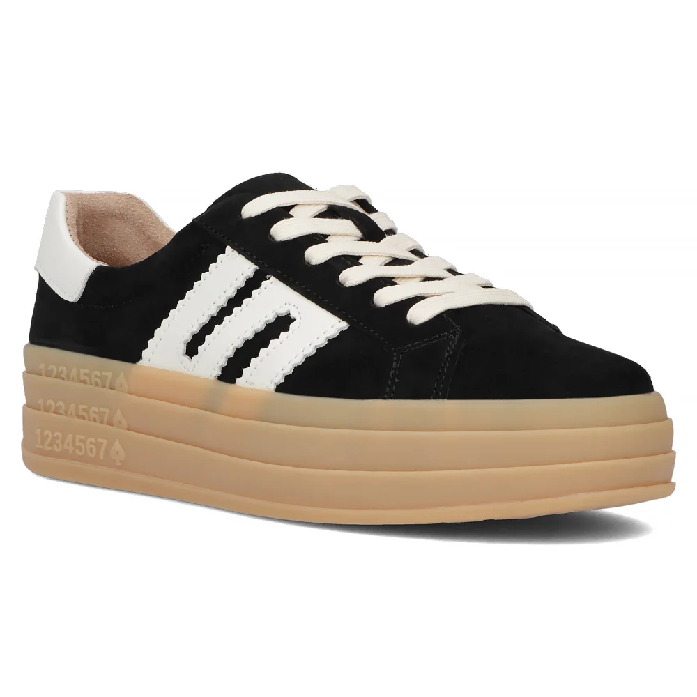 Skórzane sneakersy Filippo DP6744/25 BK czarne