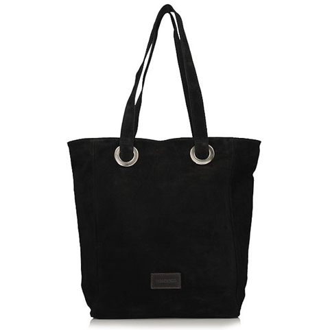 Torebka Toscanio Shopper Zamszowa C117 czarna